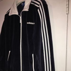 Adidas Zip-Up Velvet Track Jacket
